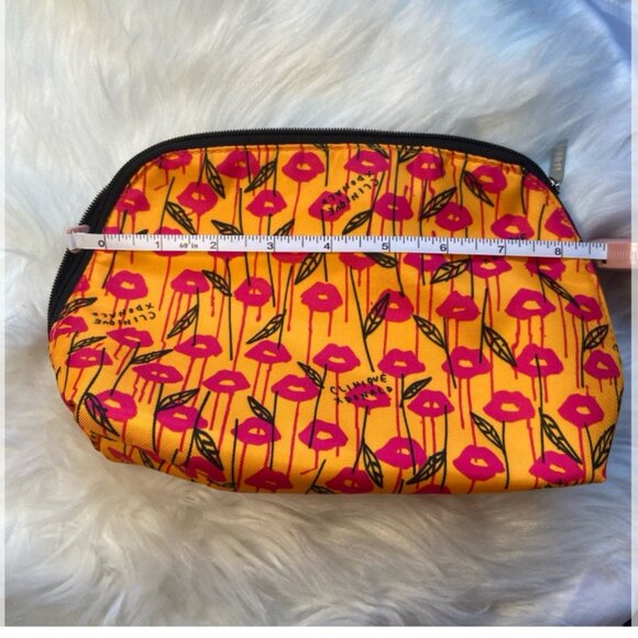 Clinique Orange & Pink Lips Zip Makeup Cosmetics‎ Travel Bag - Picture 3 of 3